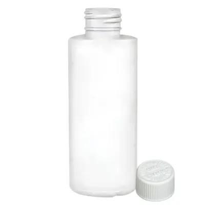 2 oz. White LDPE Cylindrical Bottle with 20/410 White Ribbed Polypropylene Child-Resistant Cap (CRC) with F217 Liner