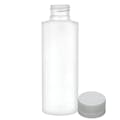4 oz. White LDPE Cylindrical Bottle with 24/410 White Ribbed CRC Cap with F217 Liner