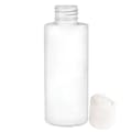 2 oz. White LDPE Cylindrical Bottle with 20/410 White Disc-Top Dispensing Cap
