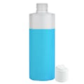 4 oz. Natural LDPE Cylindrical Bottle with 24/410 White Disc-Top Dispensing Cap