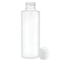 4 oz. White LDPE Cylindrical Bottle with 24/410 White Disc-Top Dispensing Cap