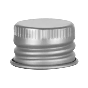 20/410 Brushed Silver Aluminum Cap with Foam Liner