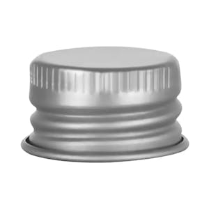 24/410 Brushed Silver Aluminum Cap with Foam Liner