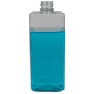 14 oz. Clear PET Square Bottle with 24/410 Neck (Cap Sold Separately)