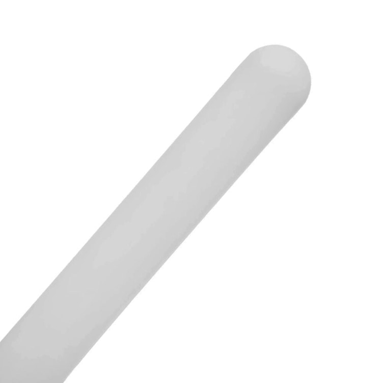 7mm Dia. x 11.8" L White Polypropylene Stirring Rod with Rounded Ends - Package of 12