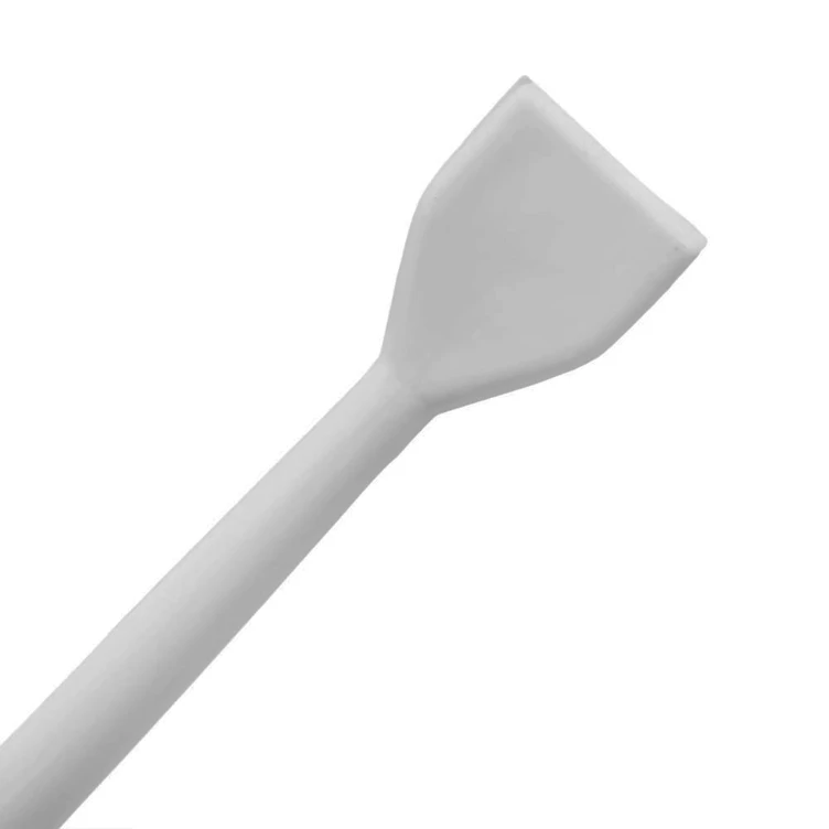 5mm Dia. x 9.75" L White Polypropylene Stirring Rod with Spatula Ends - Package of 12