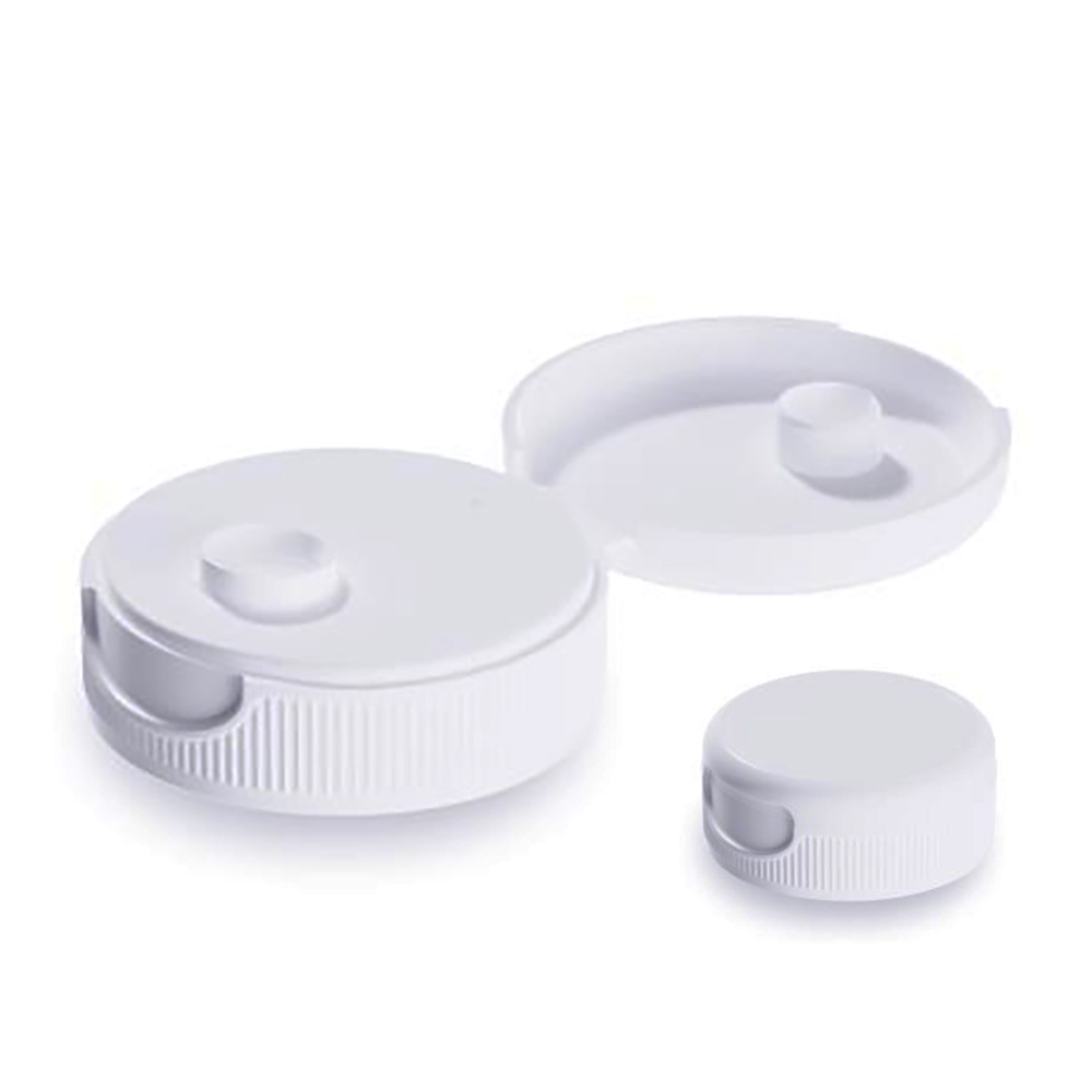 38/400 White Ribbed Snap-Top Dispensing Cap with 0.5