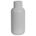 2 oz. White HDPE Boston Round Bottle with 20/410 White Ribbed Cap with F217 Liner