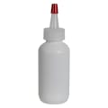 2 oz. White HDPE Boston Round Bottle with 20/400 Natural Yorker Dispensing Cap