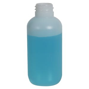 2 oz. Natural HDPE Boston Round Bottle with 20/410 Neck (Cap Sold Separately)