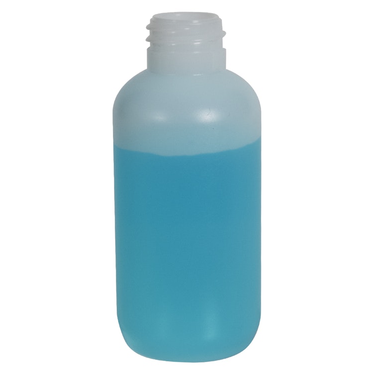 2 oz. Natural HDPE Boston Round Bottle with 20/410 Neck (Cap Sold Separately)