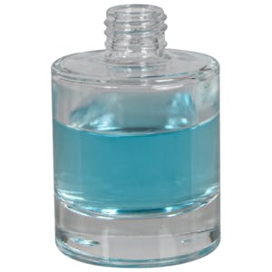50mL (1.69 oz.) Clear Stubby Cylinder Glass Bottle with 20/415 Neck (Cap Sold Separately)