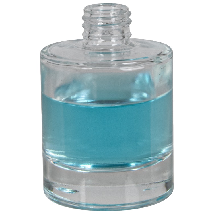50mL (1.69 oz.) Clear Stubby Cylinder Glass Bottle with 20/415 Neck (Cap Sold Separately)