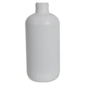 8 oz. White HDPE Boston Round Bottle with 24/410 Neck (Cap Sold Separately)