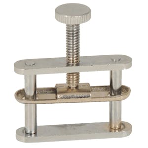 Nickel-Plated Brass Large Hoffman Tube Clamp with Closed Bottom Frame