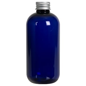 PET Traditional Boston Round Bottles with Aluminum Caps