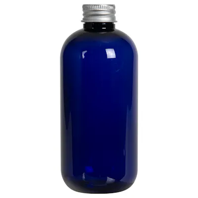 PET Traditional Boston Round Bottles with Aluminum Caps