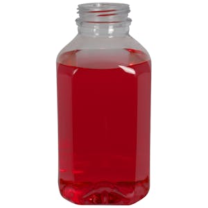 New York Square PET Beverage Bottles with DBJ Neck
