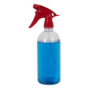 PET Squat Boston Round Bottles with Model 300™ Trigger Sprayers