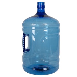 5 Gallon Dark Blue PET Water Jug with Handle & 55mm Neck (Cap Sold Separately)