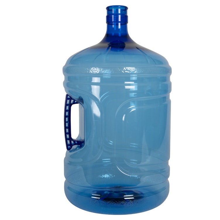 5 Gallon Dark Blue PET Water Jug with Handle & 55mm Neck (Cap Sold Separately)