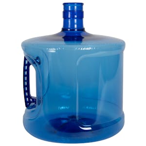 3 Gallon Dark Blue PET Water Jug with Handle & 55mm Neck (Cap Sold Separately)