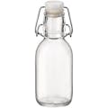 8.5 oz. (0.25 Liter) Clear Glass Round Emilia Bottle with Swing Top Cap - Case of 12