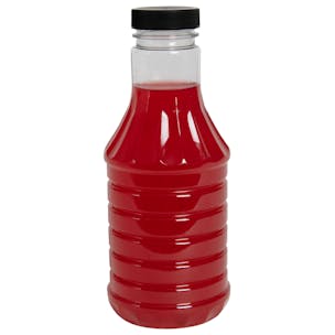 PET Hot-Fill Decanter Bottle with Plain Caps
