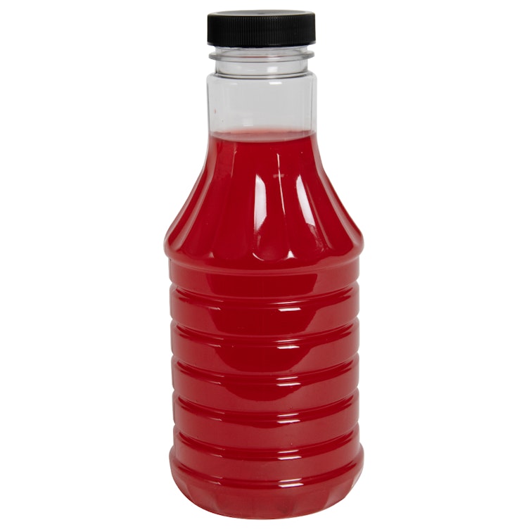 PET Hot-Fill Decanter Bottle with Plain Caps