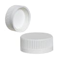 33/400 White Polypropylene Unlined Ribbed Glossy Sleek Child Resistant (CRC) Cap
