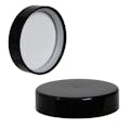 53/400 Black Polypropylene Unlined Smooth Glossy Sleek Child Resistant (CRC) Cap