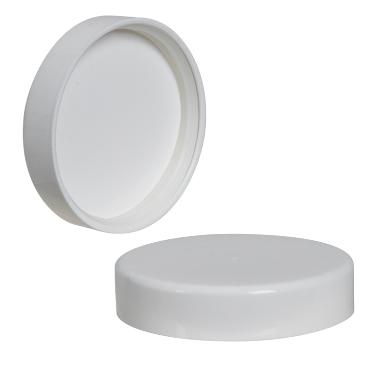 53/400 White Polypropylene Unlined Smooth Glossy Sleek Child Resistant (CRC) Cap