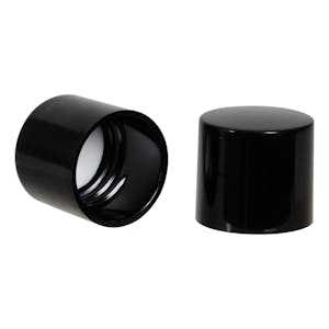 20/415 Black Phenolic Smooth Straight-Sided Cap with F217 Liner