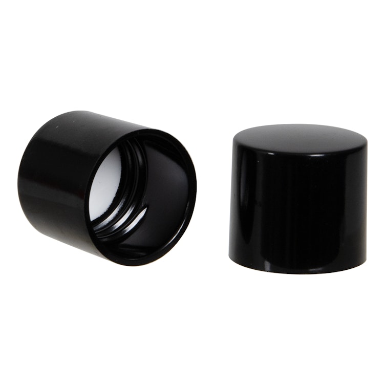 20/415 Black Phenolic Smooth Straight-Sided Cap with F217 Liner