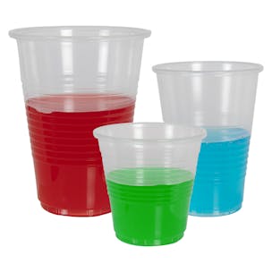 Clear Polypropylene Ribbed Cold Drinking Cups
