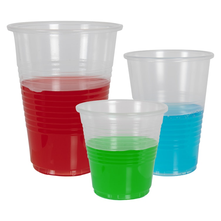 Clear Polypropylene Ribbed Cold Drinking Cups