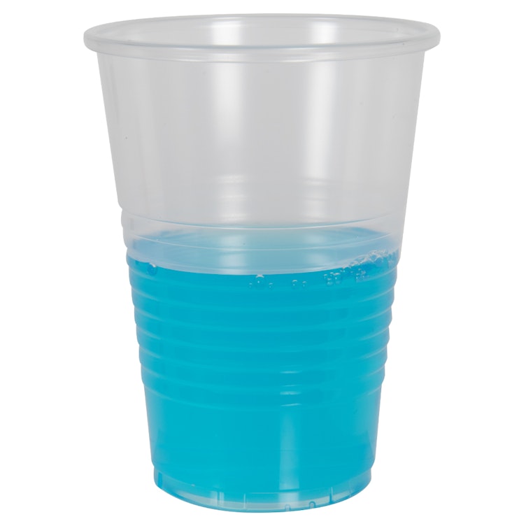 7 oz. Clear Polypropylene Ribbed Cold Drinking Cup - Case of 2500