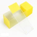 Yellow Frosted Diamond® White Glass Charged Microscope Slide with Ground Edges & 90° Corners - Case of 1440