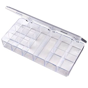 K-Series Box with 12 Compartments (3 Sizes) - 8" L x 4" W x 1-3/16" Hgt.