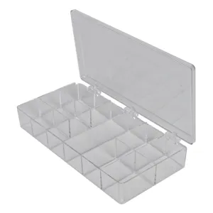 A-Series Box with 12 Compartments (3 Sizes, 5 Vertical Partitions) - 8" L x 4" W x 1-3/16" Hgt.