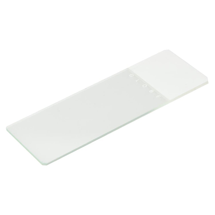 White Frosted Glass Classic Microscope Slide with Ground Edges & Safety Corners - Case of 1440