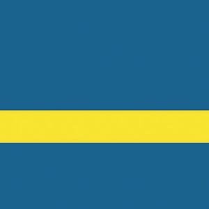 1/16" x 24" x 49" Matte Blue on Yellow Duets® Laser XT Outdoor/Indoor Engravable Acrylic Sheet