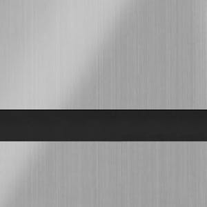 1/16" x 24" x 49" Brushed Stainless on Black Duets® Laser XT Outdoor/Indoor Engravable Acrylic Sheet