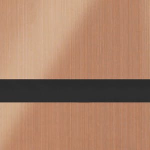 1/16" x 24" x 49" Brushed Copper on Black Duets® Laser XT Outdoor/Indoor Engravable Acrylic Sheet