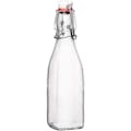 8.5 oz. (0.25 Liter) Clear Glass Square Bottle with Swing Top Cap - Case of 12