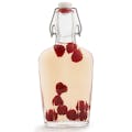8.5 oz. (0.25 Liter) Clear Glass Flat Oval Flask Bottle with Swing Top Cap - Case of 12