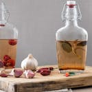 Flat Flask Glass Swing Top Bottles