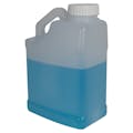 1 Gallon Natural HDPE F-Style Jug with Slant Handle & 63mm White Unlined Rieke® Cap