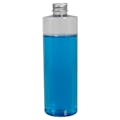 12 oz. Clear PET Cylindrical Bottle with 24/410 Brushed Silver Aluminum Cap with Foam Liner