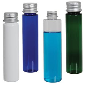 PET Slim Cylindrical Bottles with Aluminum Caps